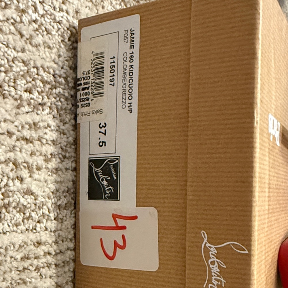Christian Louboutin Beige Peep Toe Platform Heels - Picture 5 of 6